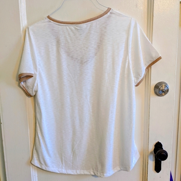 🌲Tru Self Women's v-neck short sleeve top Size XL - Picture 2 of 8